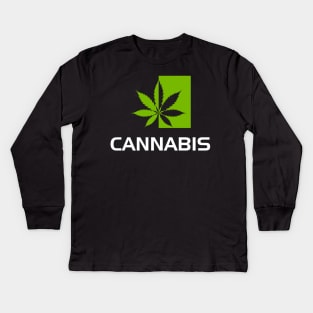 nvidia cannabis Kids Long Sleeve T-Shirt